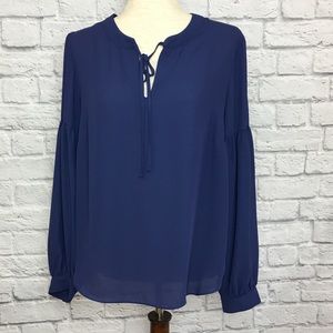 Rose + Olive billowy sleeve blouse, periwi…